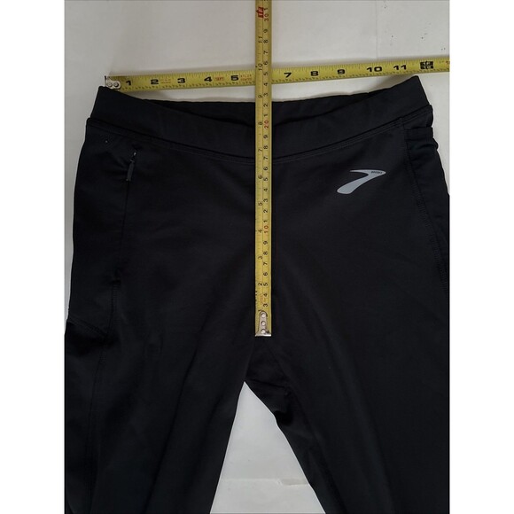 Ladies Brooks Black Fleece Lined Cold Weather Running Tights W/Zip Ankles Size S - Picture 6 of 8